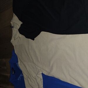 Bundle of Black, Beige, and Blue Shirts